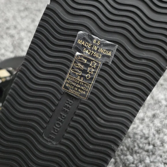 FREE PEOPLE Hair Hide Studded Sandals Cow Hair On - Picture 7 of 8